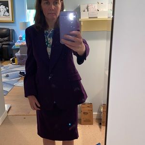 Royal purple blazer with matching skirt
